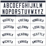 Custom Team Name and Number Personalized Performance T-Shirt - White Navy Personalized White Navy Performance T-Shirt Team