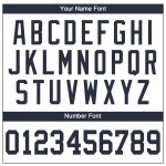 Custom Team Name and Number Personalized Performance T-Shirt - White Navy Personalized White Navy Performance T-Shirt Team