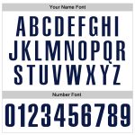 Custom Name and Number Personalized Performance Golf Polo Shirt in White Navy Personalized White Navy Performance Vapor Golf