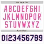 Custom Name and Number Baseball Jersey - Personalized Authentic White Navy-Pink Raglan Sleeves Team Apparel Personalized