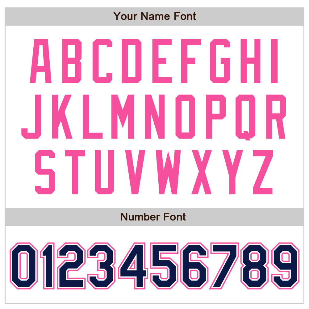 Personalized White Navy-Pink Authentic Raglan Sleeves Baseball Jersey Team Custom Name and Number Custom Name and Number Baseball Jersey - Personalized Authentic White Navy-Pink Raglan Sleeves Team Apparel Personalized - Image 5