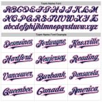 Custom Name and Number Baseball Jersey - Personalized Authentic White Navy-Pink Raglan Sleeves Team Apparel Personalized