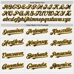 Custom Name and Number Softball Jersey - Personalized Unisex Two-Button White Navy Pinstripe Gold Design Personalized White