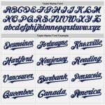 Custom Team Softball Jersey - Personalized Two-Button Unisex Gray White Navy Pinstripe with Name and Number Personalized