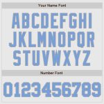 Custom Pinstripe Baseball Jersey - Personalized White Navy Light Blue-Gray with Team Name and Number Personalized White Navy