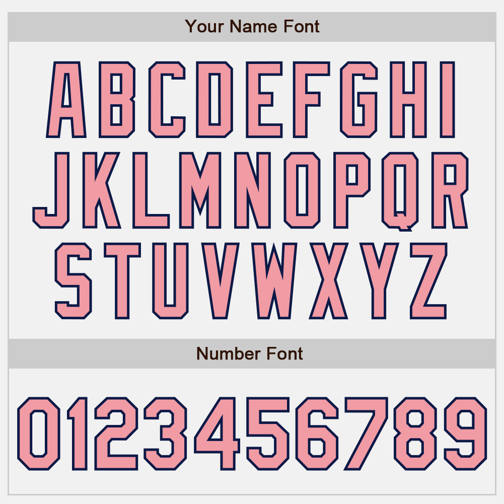 Personalized White Navy Pinstripe Medium Pink Two-Button Unisex Softball Jersey Team Custom Name and Number Custom Name and Number Softball Jersey - Personalized Unisex Medium Pink with White Navy Pinstripe, Two-Button Design Personalized - Image 5