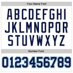 Custom Name and Number Basketball Jersey - Personalized Navy Blue White Pinstripe Authentic Team Gear Personalized White
