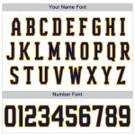 Personalized Authentic Baseball Jersey - Custom Name & Number - White Navy Pinstripe Navy-Gold Design Personalized White