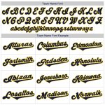 Personalized Navy-Gold Authentic Pinstripe Baseball Jersey Shirt with Custom Name and Number - Rib-Knit Throwback Design
