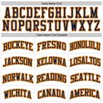 Custom Personalized Basketball Jersey - White Navy Pinstripe with Gold-Orange, Team Name and Number Personalized White Navy