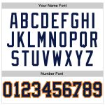 Custom Personalized Basketball Jersey - White Navy Pinstripe with Gold-Orange, Team Name and Number Personalized White Navy