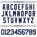 Personalized Navy-Gray Pinstripe Baseball Jersey - Authentic White Navy Design Personalized White Navy Pinstripe Navy-Gray