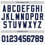 Customizable Navy Gray Pinstripe Baseball Jersey with Personalized Name & Number - Authentic Team Apparel Personalized White