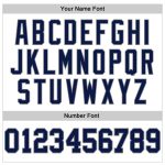 Custom Name and Number Basketball Jersey - Personalized White Navy Pinstripe Gray Authentic Jersey Personalized White Navy