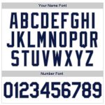 Custom Name Number Personalized Baseball Jersey Shirt Navy Gray Pinstripe Rib-Knit Authentic Throwback Personalized White