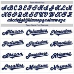 Custom Name Number Personalized Baseball Jersey Shirt Navy Gray Pinstripe Rib-Knit Authentic Throwback Personalized White