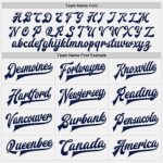 Customizable Navy Gray Two-Tone Pinstripe Varsity Letterman Full-Snap Bomber Jacket with Personalized Name & Number Personalized