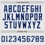 Custom Name and Number Personalized Baseball Jersey for Team, White Navy Pinstripe with Authentic Raglan Sleeves Personalized