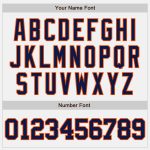 Custom Personalized Baseball Jersey with Name and Number - White Navy Pinstripe Navy-Orange Authentic Team Gear Personalized