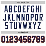 Custom Navy Orange Basketball Jersey with Personalized Name and Number - White Navy Pinstripe Authentic Design Personalized