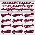 Custom Name Number Authentic Baseball Jersey - Personalized White Navy Pinstripe Red Team Jersey Personalized White Navy
