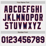 Custom Name Number Authentic Baseball Jersey - Personalized White Navy Pinstripe Red Team Jersey Personalized White Navy