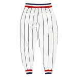 Custom Name Number Navy Red Sports Pants - Personalized White Navy Pinstripe Team Gear Personalized White Navy Pinstripe