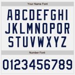 Custom Unisex Softball Jersey - Personalized Navy Pinstripe Two-Button with Name & Number, White Navy Design Personalized