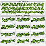 Custom Two-Button Softball Jersey with Name and Number - Personalized White Navy Pinstripe Unisex, Neon Green Design Personalized