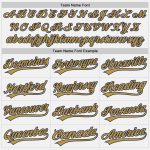Custom Personalized Baseball Jersey with Name and Number - White Navy Pinstripe Old Gold Authentic Design Personalized White