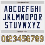 Custom Personalized Baseball Jersey with Name and Number - White Navy Pinstripe Old Gold Authentic Design Personalized White