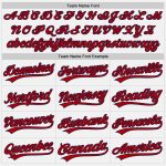 Custom Name and Number Personalized Red White Navy Pinstripe Baseball Jersey - Authentic Team Jersey Personalized White Navy