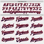 Custom Personalized Varsity Jacket with Team Name and Number - White Navy Pinstripe Red Full-Snap Bomber Personalized White