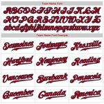 Custom Name Number Baseball Jersey - Personalized Red Navy White Pinstripe Team Jersey Personalized White Navy Pinstripe