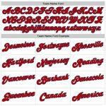 Custom Personalized Red-Navy Basketball Jersey with Name & Number - White Navy Pinstripe Design Personalized White Navy Pinstripe