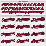 Custom Unisex Softball Jersey - Personalized Two-Button Red White Navy Pinstripe with Name & Number Personalized White Navy