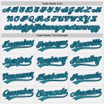 Custom Name and Number Baseball Jersey - Personalized Navy White Teal Pinstripe Authentic Jersey Personalized White Navy