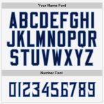 Personalized Authentic Baseball Jersey in White, Navy, and Powder Blue Personalized White Navy-Powder Blue Authentic Baseball