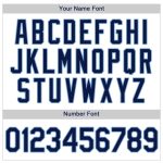 Custom Name Number Authentic Baseball Jersey - Personalized White Navy Powder Blue Team Jersey Personalized White Navy-Powder