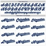 Custom Name Number Authentic Baseball Jersey - Personalized White Navy Powder Blue Team Jersey Personalized White Navy-Powder