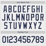 Custom Name and Number Personalized Baseball Jersey in White Navy and Powder Blue Personalized White Navy-Powder Blue Baseball
