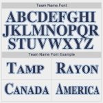 Custom Name and Number Personalized Baseball Jersey in White Navy and Powder Blue Personalized White Navy-Powder Blue Baseball