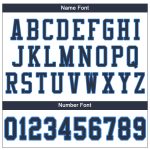 Personalized Authentic Football Jersey in White, Navy, and Powder Blue Mesh Personalized White Navy-Powder Blue Mesh Authentic