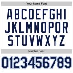 Custom Team Performance T-Shirt with Personalized Name & Number - White Navy-Powder Blue Personalized White Navy-Powder Blue
