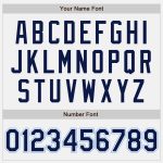 Custom Softball Jersey Unisex Personalized Name Number White Navy Powder Blue Two-Button Design Personalized White Navy-Powder
