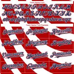 Custom American Flag Baseball Jersey with 3D Design - Personalized White Navy-Red with Name and Number Personalized White