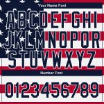 Personalized 3D American Flag Softball Jersey for Unisex | White Navy-Red Two-Button Design Personalized White Navy-Red 3D