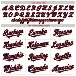 Custom Name and Number Personalized Baseball Jersey in White Navy-Red - Authentic Team Apparel Personalized White Navy-Red