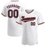 Custom Name and Number Personalized Baseball Jersey in White Navy-Red - Authentic Team Apparel Personalized White Navy-Red