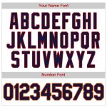 Custom Name and Number Personalized Baseball Jersey in White Navy-Red - Authentic Team Apparel Personalized White Navy-Red